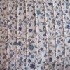 Blue/beige floral, high neck , long sleeves