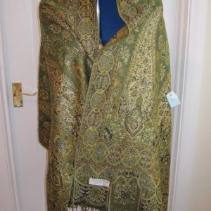 Green patterned shawl