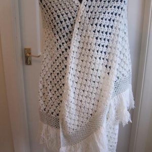 White glittery shawl