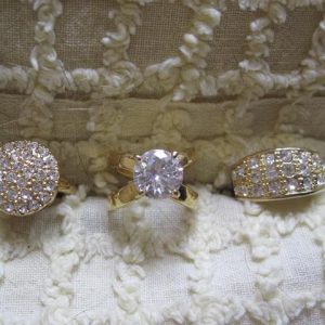 Sparkly earrings & ring