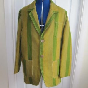 Green yellow striped jacket