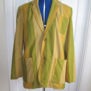 Yellow green striped jacket