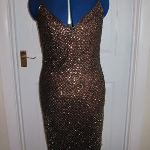 Brown sequined dress