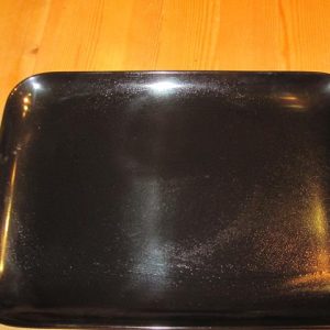 Black melamine tray