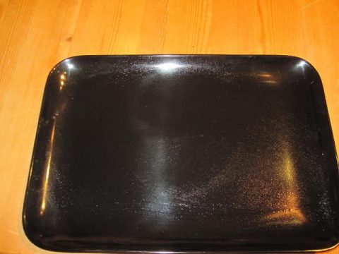 Black melamine tray