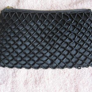 Evening bag black beaded