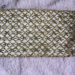 Evening bag cream beaded