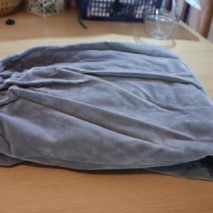 Georgian breeches, grey blue velvet