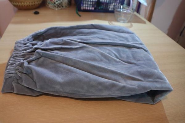 Georgian breeches, grey blue velvet