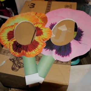 "Pansy faces" (foam board)