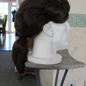 Brown men's wig (ponytail style)