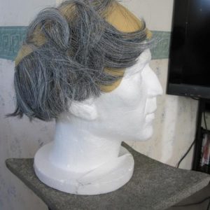 Grey bald wig