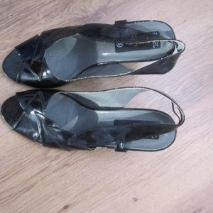 Black sling back shoes