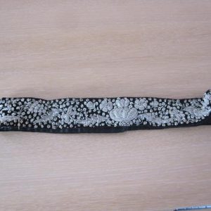 Black gold belt velvet