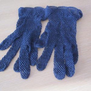 Blue lace gloves
