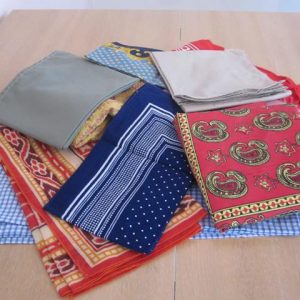 Various square neck ties