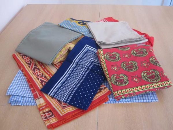 Various square neck ties