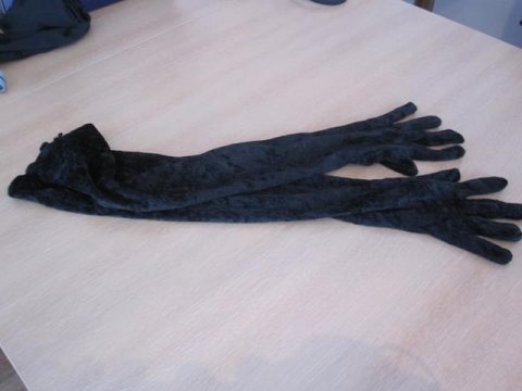 Long black gloves