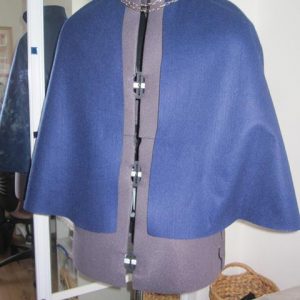 Blue short Felt cape