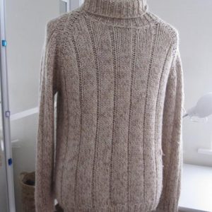Beige roll neck jumper