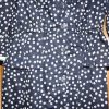 Navy polka dot dress long sleeves buckle belt (Richards)