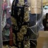 Dark Blue patterned midi skirt