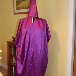 Purple robe with matching pointed hat