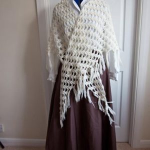 Long skirt, brown Victorian walking style