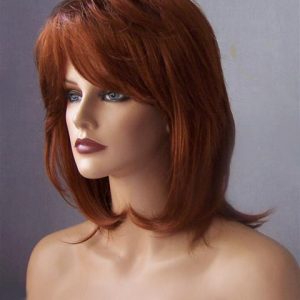 Mid length red wig